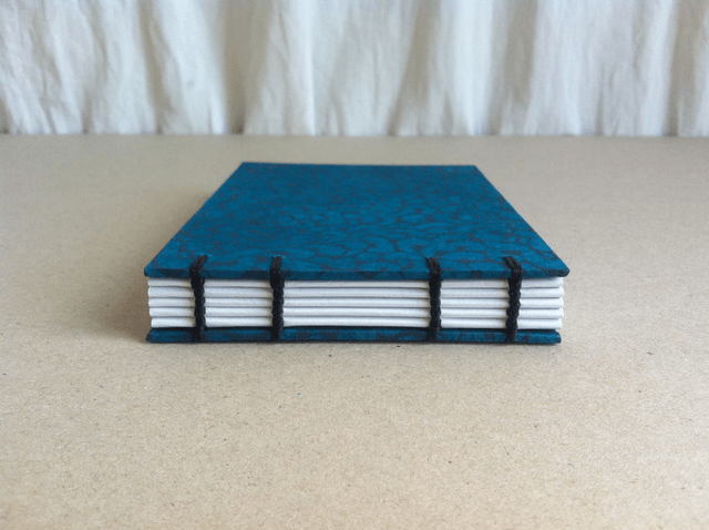 Agenda à remplir - Format paysage - Bleu à motifs