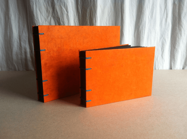Carnet de croquis, pages noires - Orange