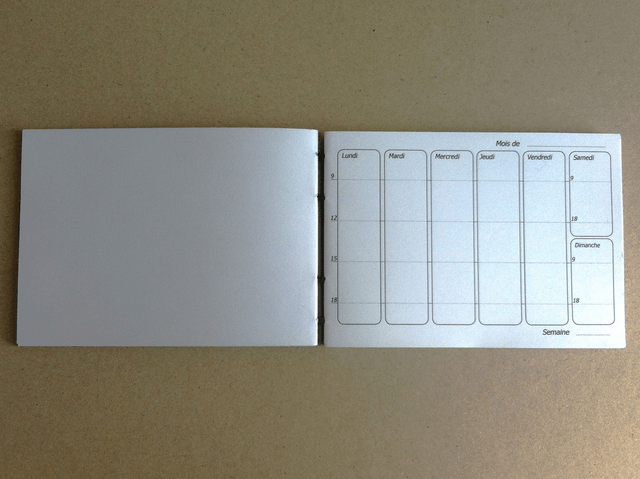 Agenda à remplir - Format paysage - Kraft