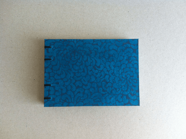 Agenda à remplir - Format paysage - Bleu à motifs