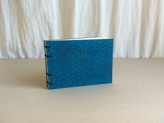 Agenda à remplir - Format paysage - Bleu à motifs