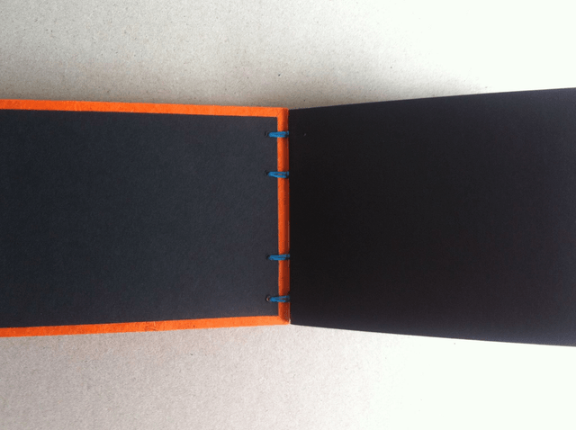 Carnet de croquis, pages noires - Orange