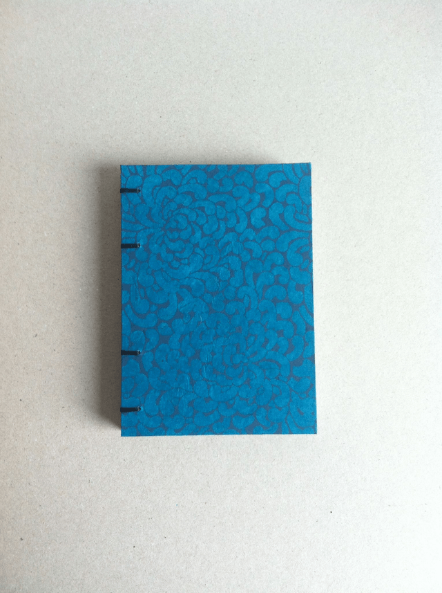 Agenda à remplir - Bleu à motifs