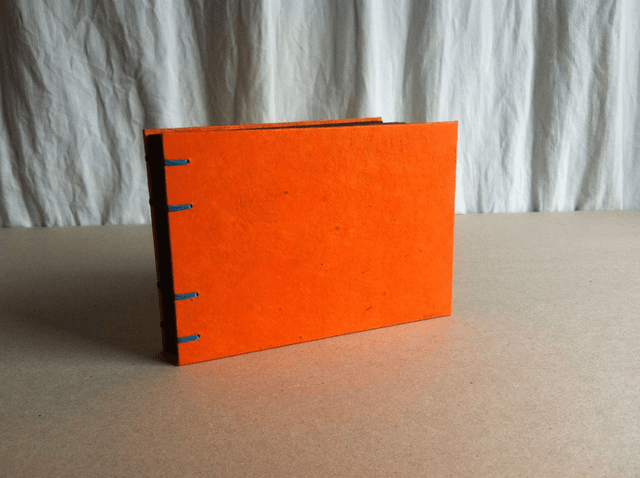 Carnet de croquis, pages noires - Orange
